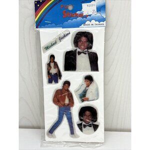 Vintage 1980's Michael Jackson Thriller Billie Jean Puffy Stickers NOS Taiwan
